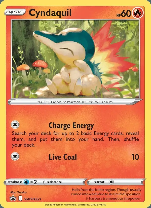 Cyndaquil #SWSH221 SWSH Black Star Promos PSA 10