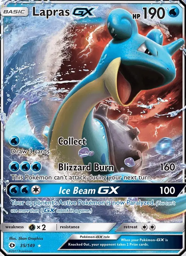 Lapras GX #35 Sun & Moon PSA 10