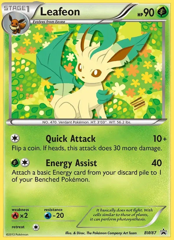 Leafeon #BW87 BW Black Star Promos PSA 10