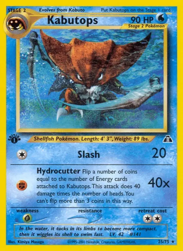Kabutops #25 Neo Discovery PSA 10