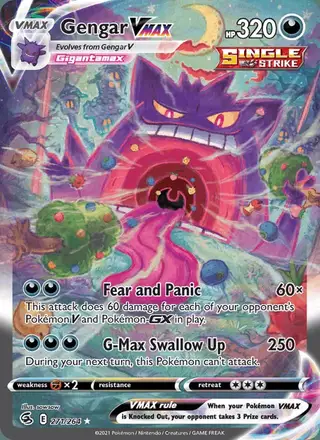 Gengar VMAX #271 Fusion Strike PSA 10