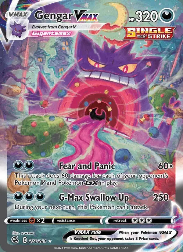 Gengar VMAX #271 Fusion Strike PSA 10