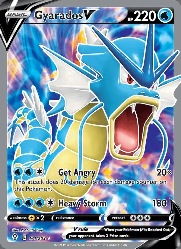 Gyarados V #171 Evolving Skies PSA 10