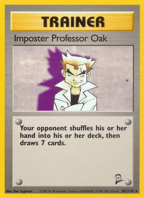Impostor Professor Oak #102 Base Set 2 PSA 10