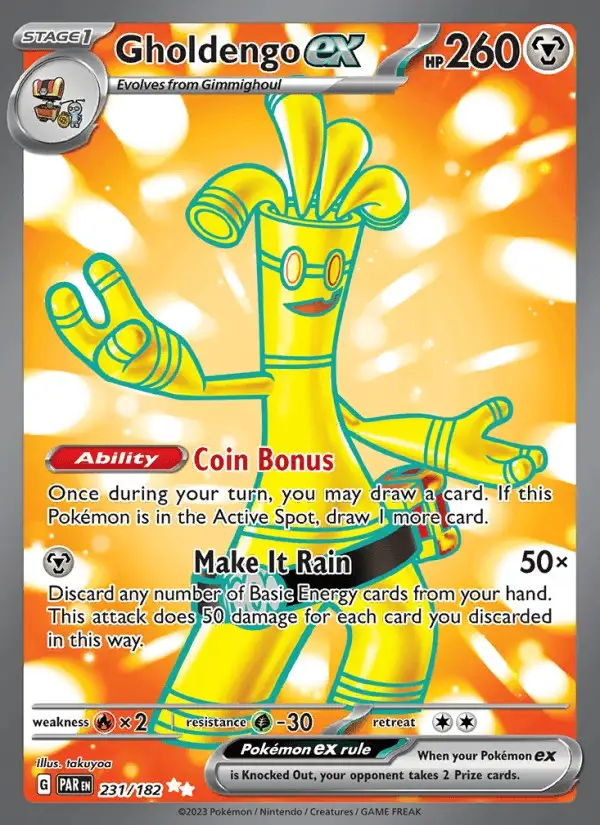 Gholdengo ex #231 Paradox Rift PSA 10