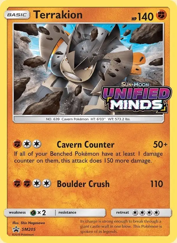 Terrakion #SM205 SM Black Star Promos PSA 10