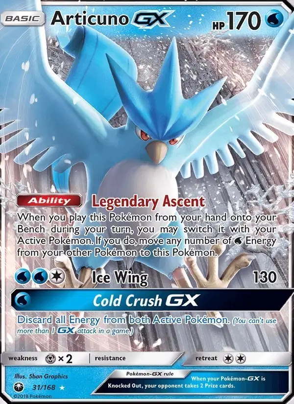 Articuno GX #31 Celestial Storm PSA 10
