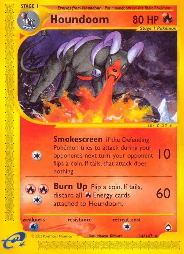 Houndoom #14 Aquapolis PSA 10