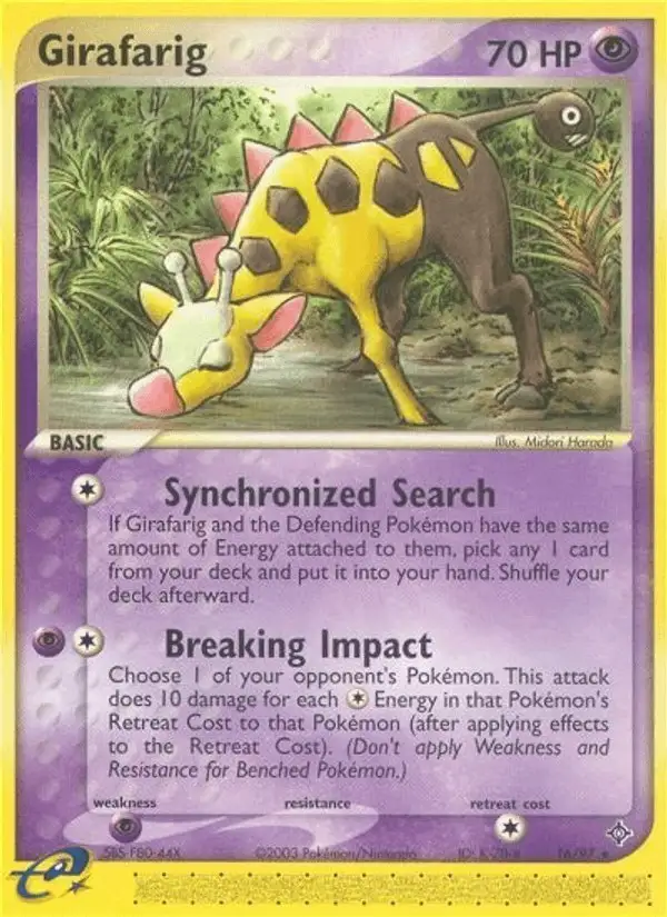 Girafarig #16 Dragon PSA 10