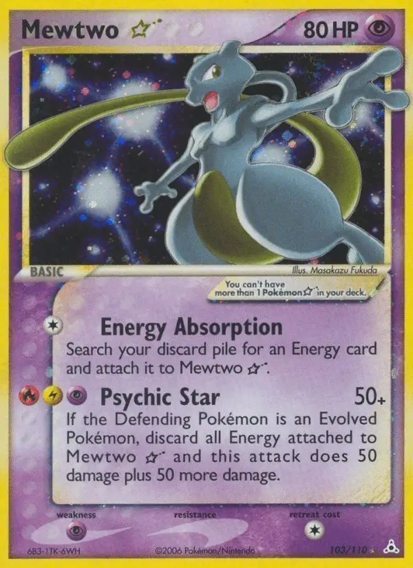 Mewtwo Star #103 Holon Phantoms PSA 10