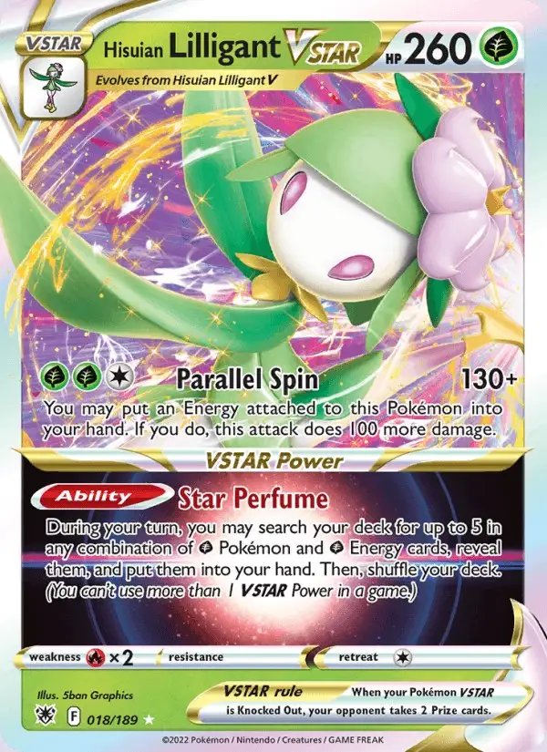 Hisuian Lilligant VSTAR #018 Astral Radiance PSA 10