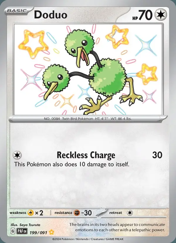 Doduo #199 Paldean Fates PSA 10