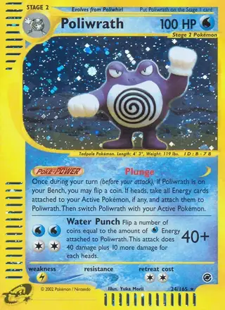Poliwrath #24 Expedition Base Set PSA 10