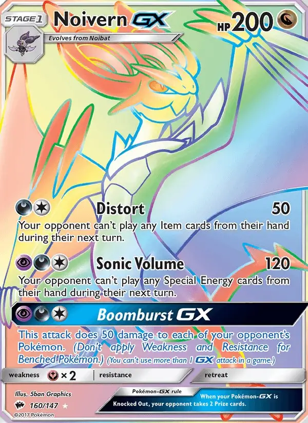 Noivern GX #160 Burning Shadows PSA 10