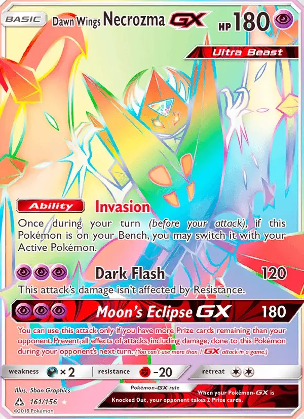 Dawn Wings Necrozma GX #161 Ultra Prism PSA 10