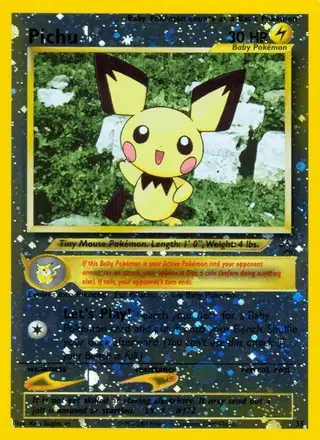 Pichu #35 Wizards Black Star Promos PSA 10