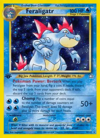 Feraligatr #4 Neo Genesis PSA 10