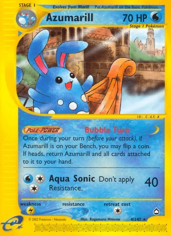 Azumarill #4 Aquapolis PSA 10