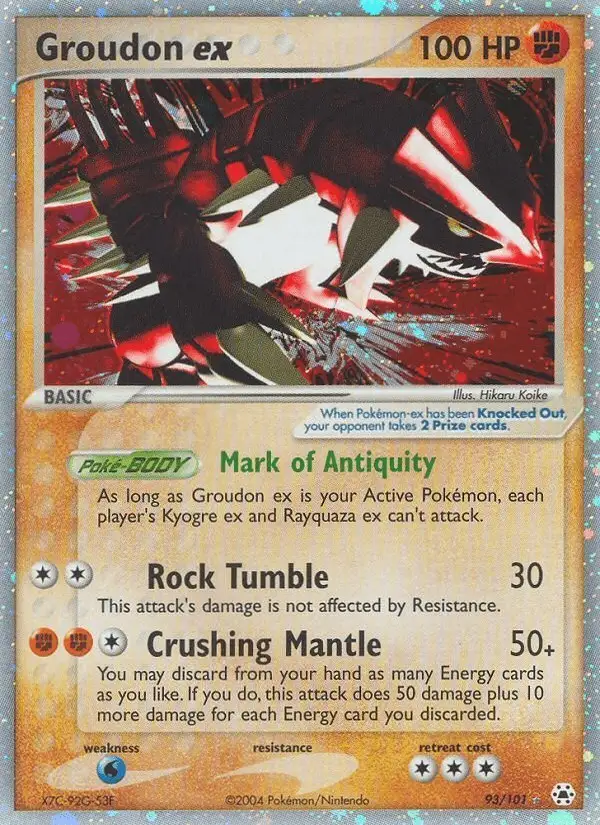 Groudon ex #93 Hidden Legends PSA 10