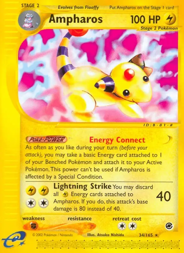 Ampharos #34 Expedition Base Set PSA 10