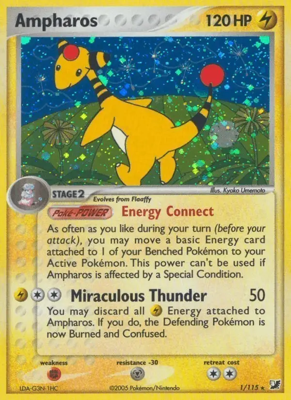 Ampharos #1 Unseen Forces PSA 10