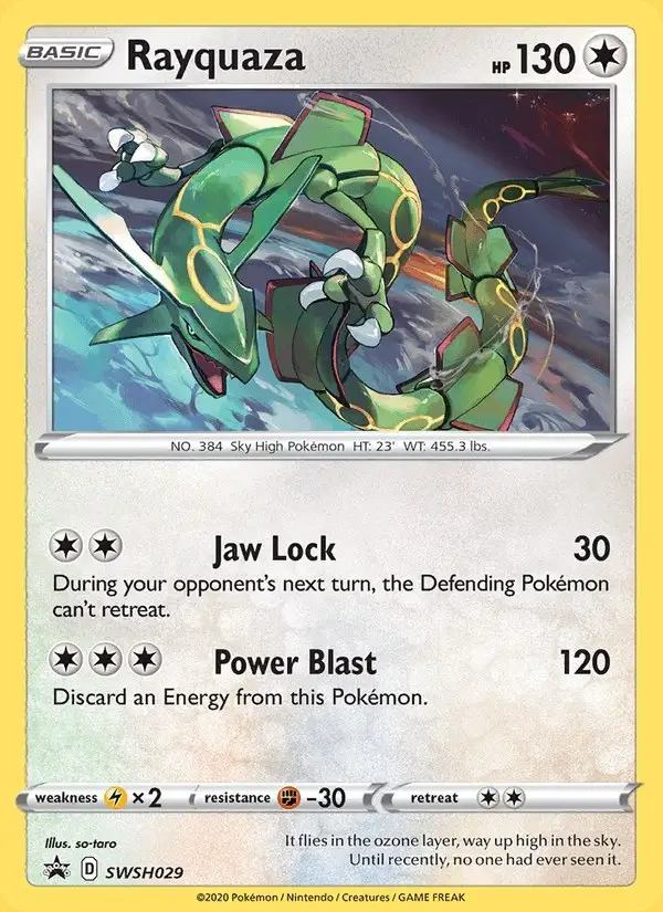 Rayquaza #SWSH029 SWSH Black Star Promos PSA 10