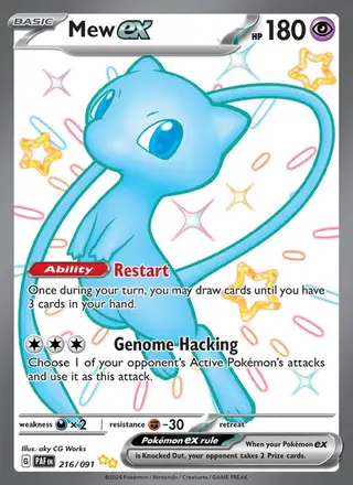 Mew ex #216 Paldean Fates PSA 10