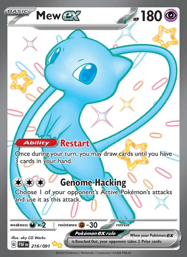 Mew ex #216 Paldean Fates PSA 10