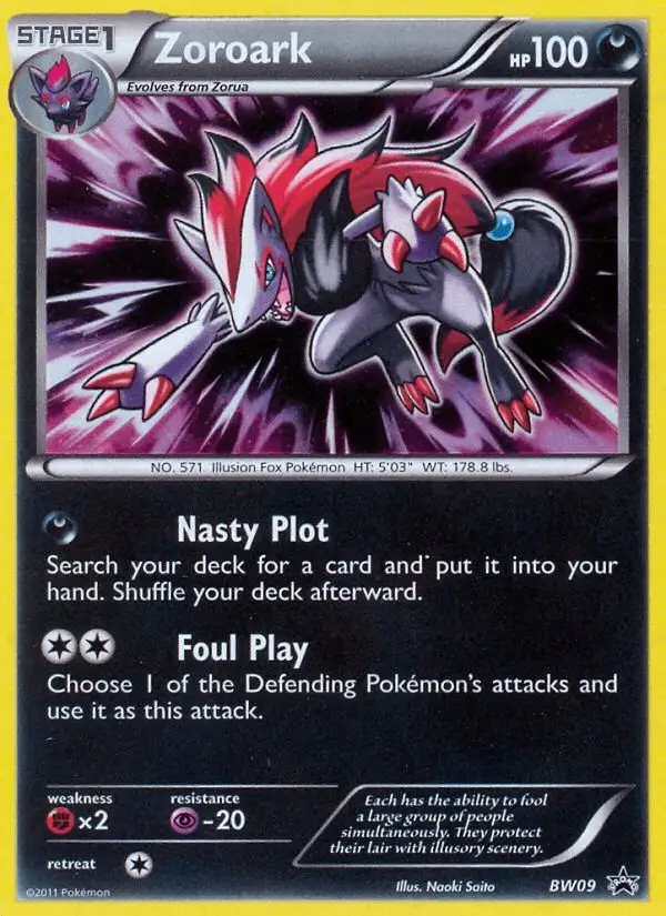 Zoroark #BW09 BW Black Star Promos PSA 10