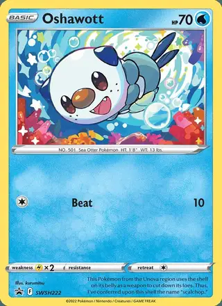 Oshawott #SWSH222 SWSH Black Star Promos PSA 10