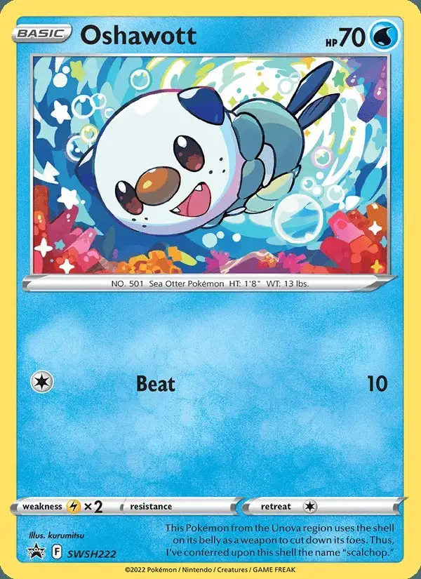 Oshawott #SWSH222 SWSH Black Star Promos PSA 10