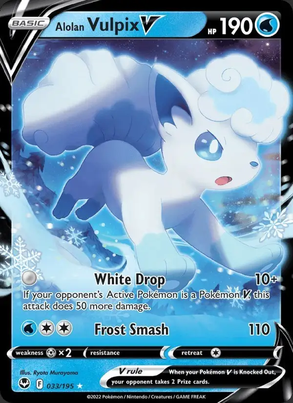 Alolan Vulpix V #033 Silver Tempest PSA 10