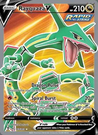 Rayquaza V #193 Evolving Skies PSA 10