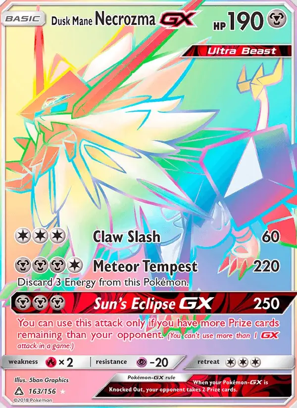 Dusk Mane Necrozma GX #163 Ultra Prism PSA 10