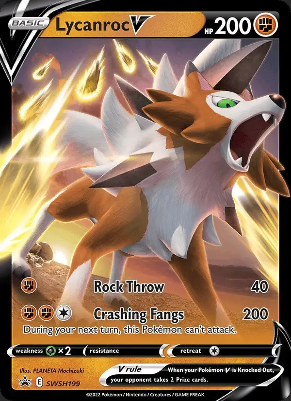 Lycanroc V #SWSH199 SWSH Black Star Promos PSA 10