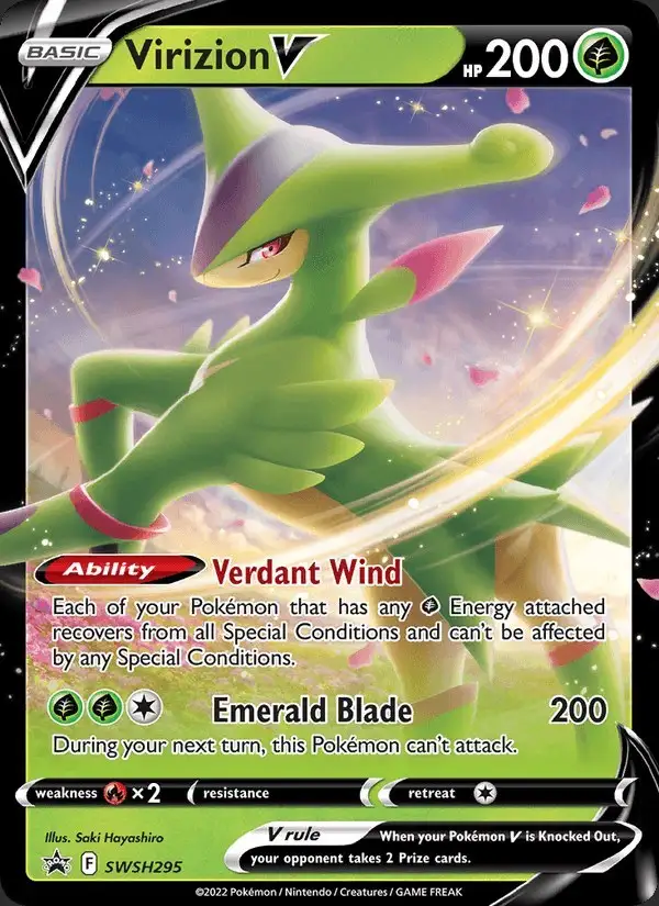 Virizion V #SWSH295 SWSH Black Star Promos PSA 10