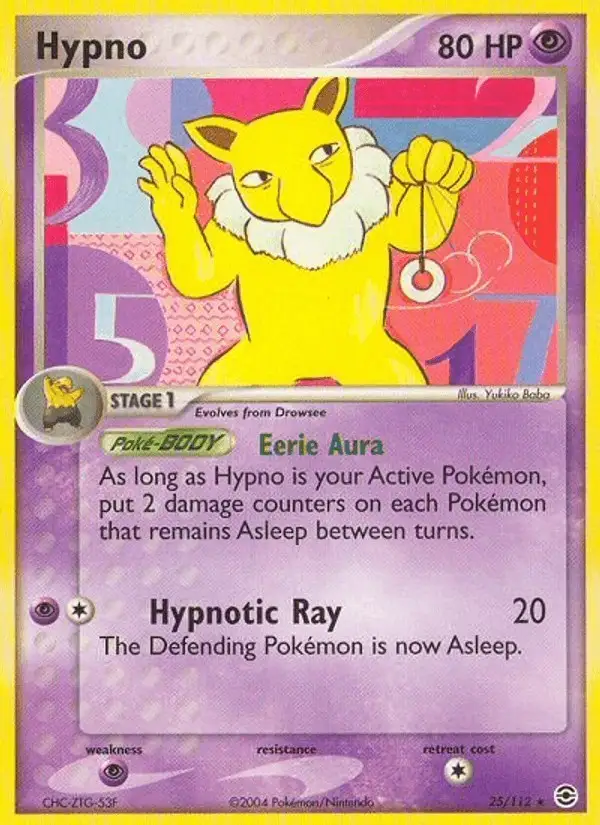 Hypno #25 FireRed & LeafGreen PSA 10