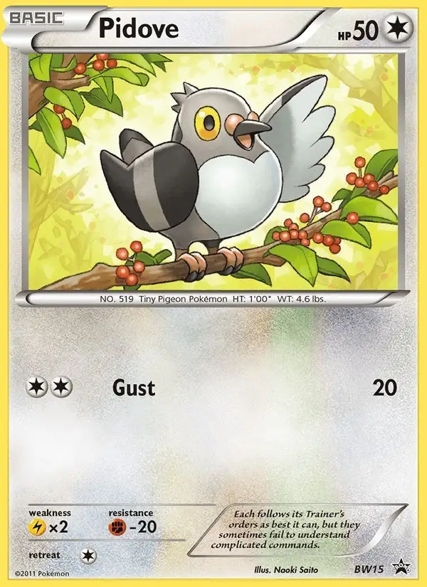 Pidove #BW15 BW Black Star Promos PSA 10