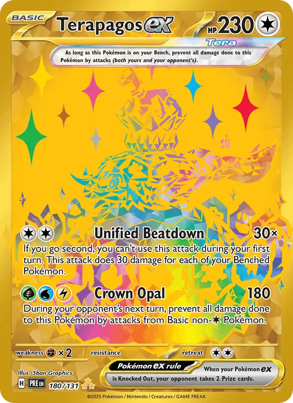 Terapagos ex #180 Prismatic Evolutions PSA 10