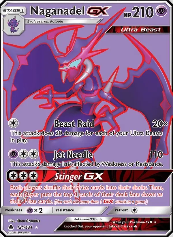 Naganadel GX #121 Forbidden Light PSA 10