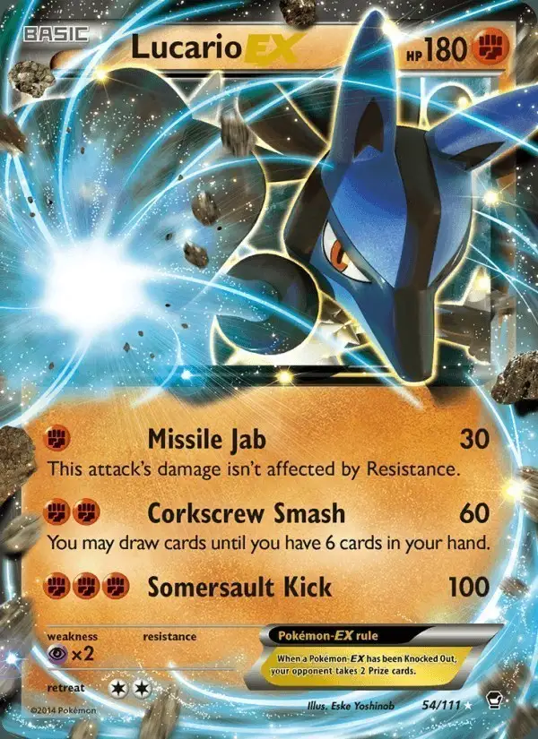 Lucario EX #54 Furious Fists PSA 10