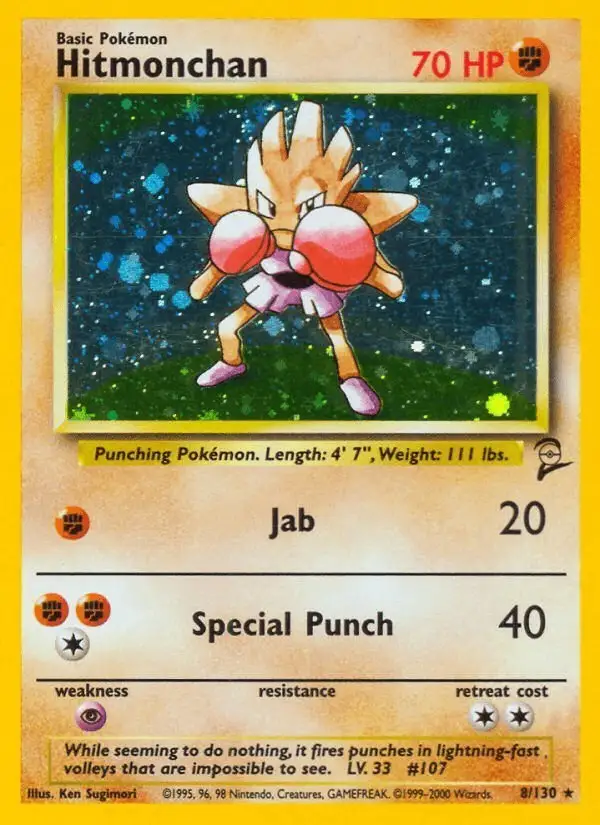 Hitmonchan #8 Base Set 2 PSA 10