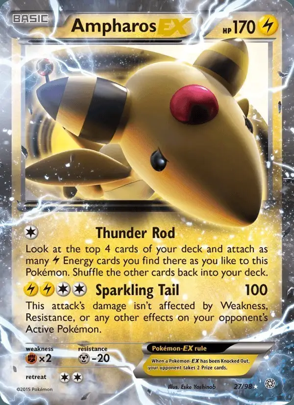 Ampharos EX #27 Ancient Origins PSA 10