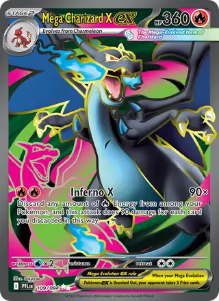 Mega Charizard X ex #109 Phantasmal Flames PSA 10