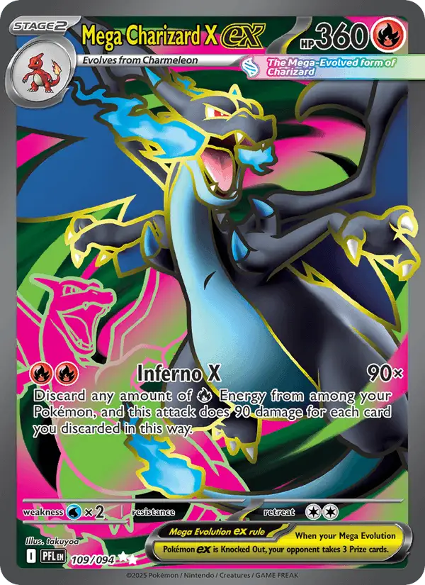 Mega Charizard X ex #109 Phantasmal Flames PSA 10