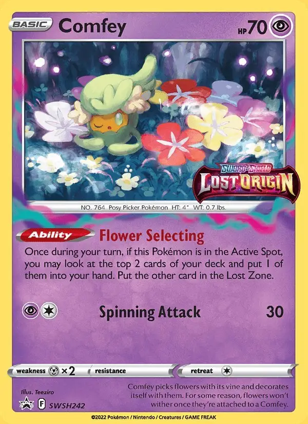 Comfey #SWSH242 SWSH Black Star Promos PSA 10