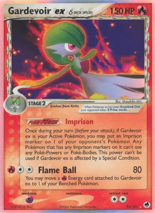 Gardevoir ex δ #93 Dragon Frontiers PSA 10