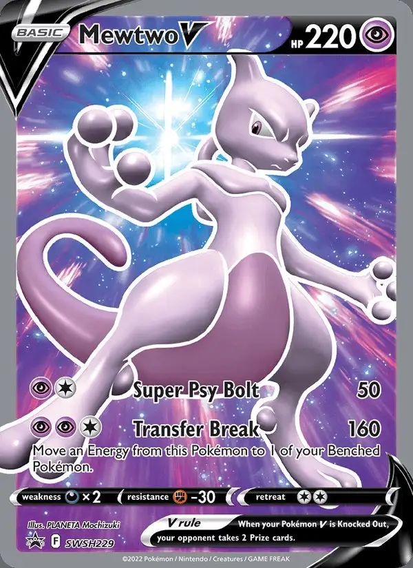 Mewtwo V #SWSH229 SWSH Black Star Promos PSA 10