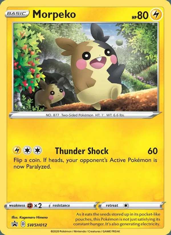 Morpeko #SWSH012 SWSH Black Star Promos PSA 10