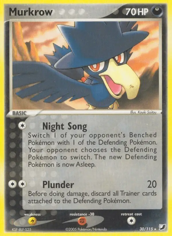 Murkrow #30 Unseen Forces PSA 10